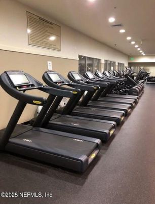 Fitness Equipment, Gym, Interior, Recessed Lighting
