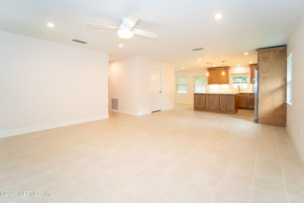 Empty room, Interior, Kitchen, Pendant Lights, Recessed Lighting