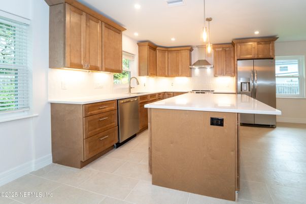 Interior, Kitchen, Pendant Lights, Recessed Lighting, Stainless Steel Appliances