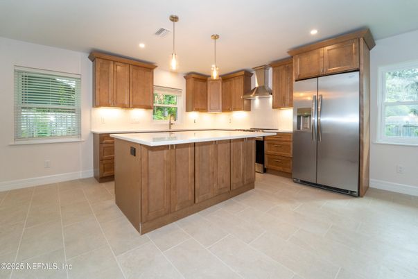 Interior, Kitchen, Pendant Lights, Recessed Lighting, Stainless Steel Appliances