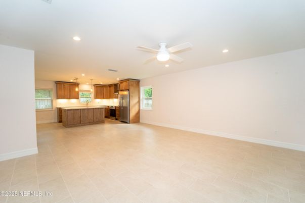 Empty room, Interior, Kitchen, Recessed Lighting