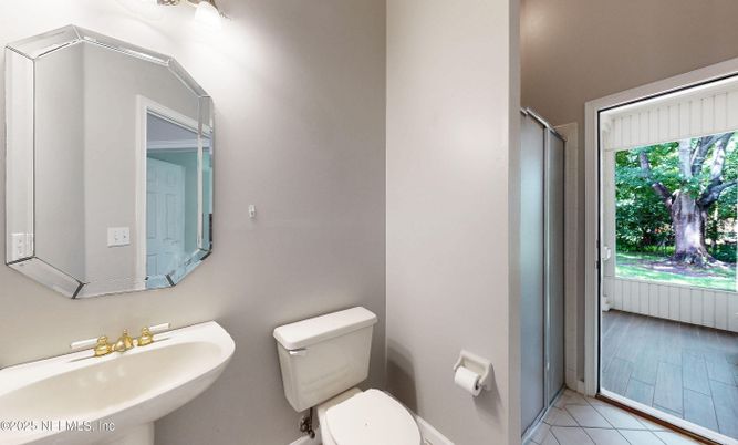 Bathroom, Interior, Wood Texture Flooring