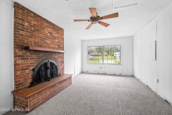 Empty room, Fireplace, Interior, Stone Walls