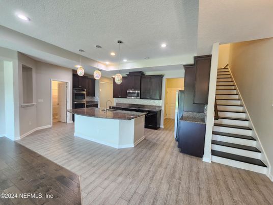 Interior, Kitchen, Pendant Lights, Recessed Lighting, Stainless Steel Appliances