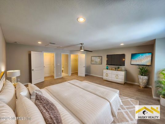 Bedroom, Interior, Recessed Lighting