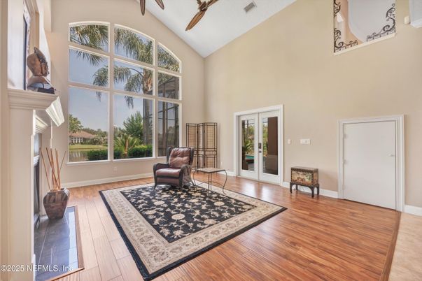 Fireplace, Interior, Wood Texture Flooring