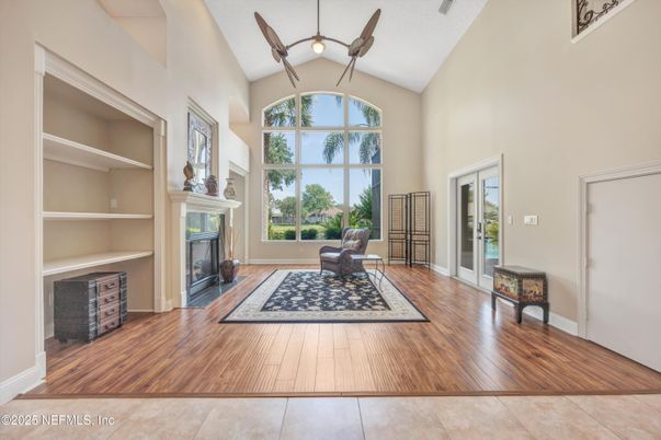 Fireplace, Interior, Wood Texture Flooring