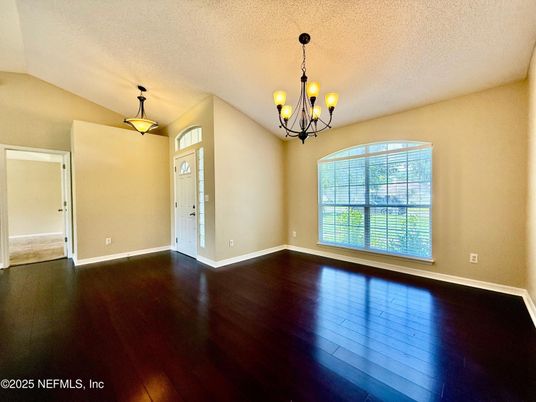 Chandelier, Empty room, Interior, Wood Texture Flooring