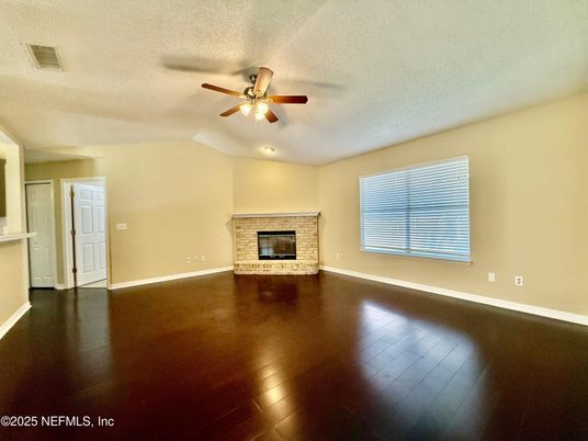 Empty room, Fireplace, Interior, Wood Texture Flooring