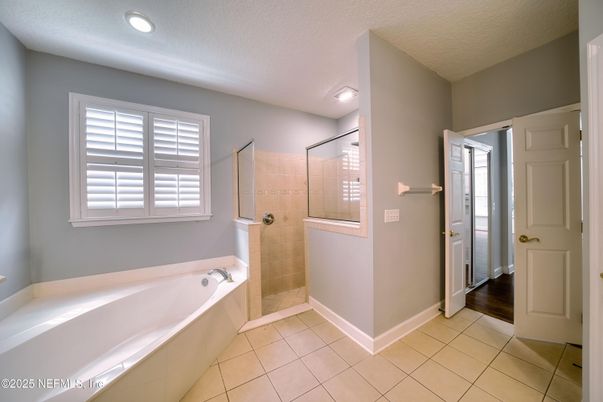 Bathroom, Glass Shower, Interior, Recessed Lighting, Wood Texture Flooring