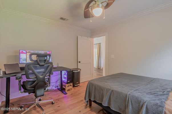 Bedroom, Home Office, Interior, Wood Texture Flooring