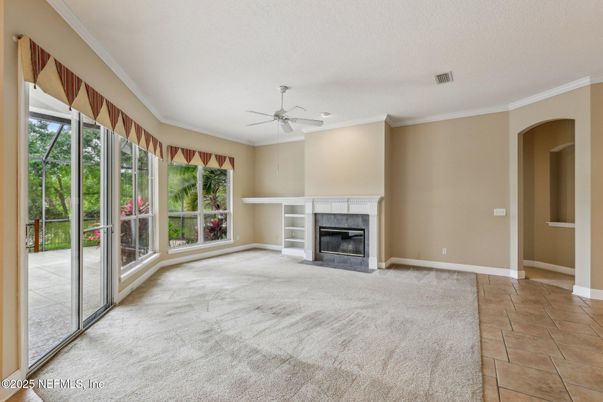 Empty room, Fireplace, Interior