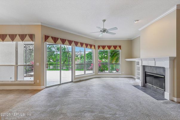 Empty room, Fireplace, Interior