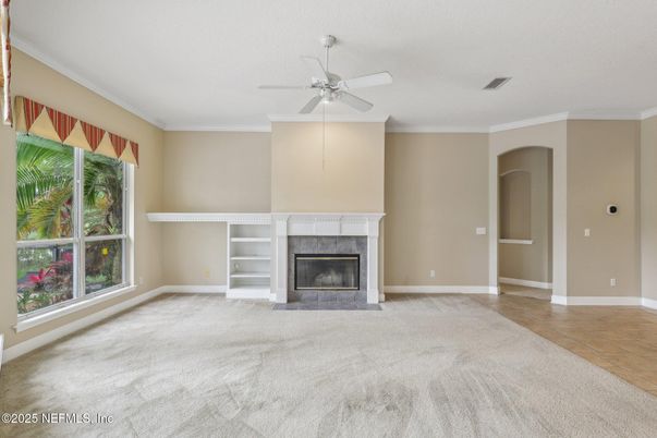 Empty room, Fireplace, Interior