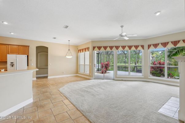 Empty room, Interior, Kitchen, Pendant Lights, Recessed Lighting