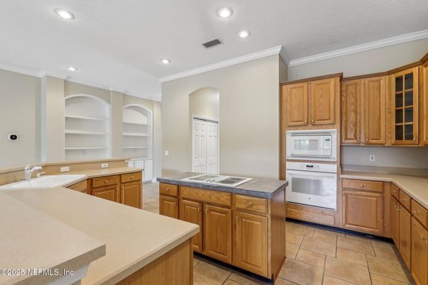 Interior, Kitchen, Recessed Lighting, Tile Countertops