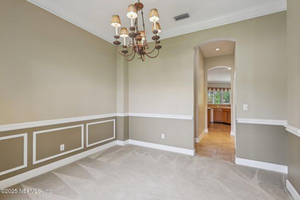 Chandelier, Empty room, Interior, Recessed Lighting