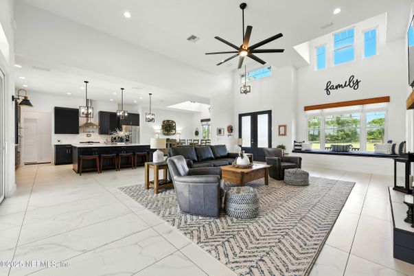 Interior, Kitchen, Living room, Marble, Pendant Lights, Recessed Lighting