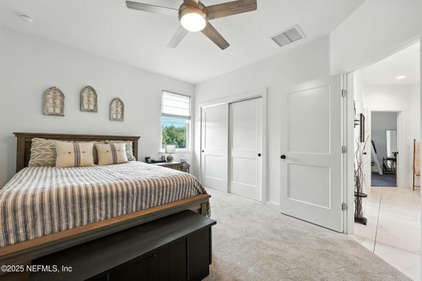 Bedroom, Interior, Marble, Recessed Lighting