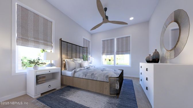 Bedroom, Interior, Recessed Lighting