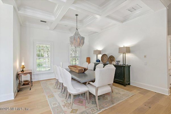 Chandelier, Dining room, Interior, Wood Texture Flooring