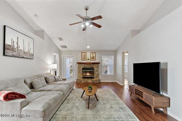 Fireplace, Interior, Living room, Wood Texture Flooring