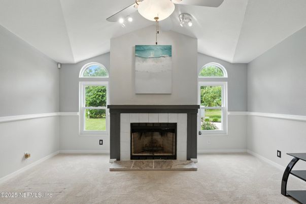 Empty room, Fireplace, Interior