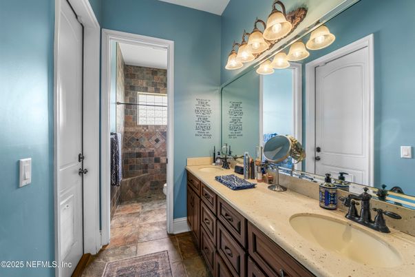 Bathroom, Dual Sink Vanities, Glass Shower, Interior