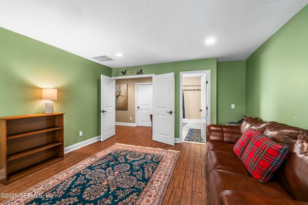 Bathroom, Interior, Living room, Recessed Lighting, Wood Texture Flooring