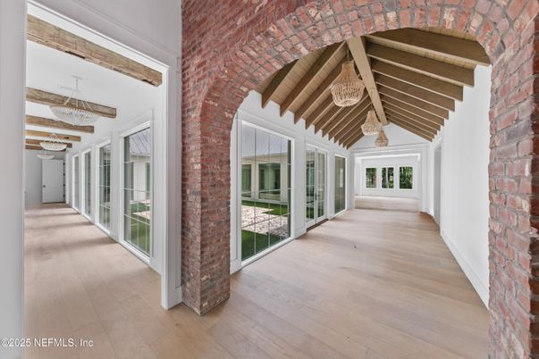 Interior, Stone Walls, Wooden Beams, Wood Texture Flooring