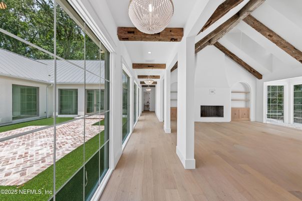 Interior, Recessed Lighting, Wooden Beams, Wood Texture Flooring