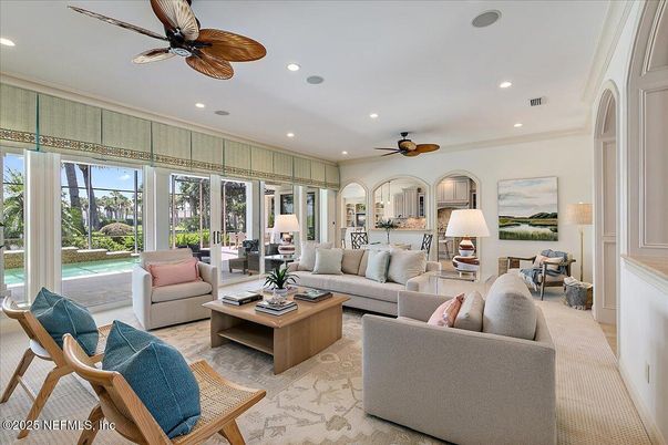 Interior, Living room, Recessed Lighting