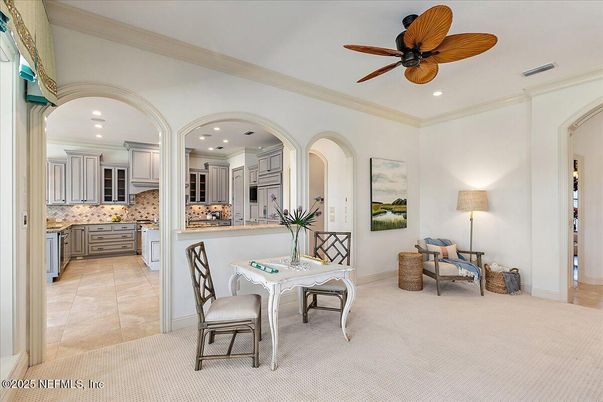 Dining room, Interior, Kitchen, Recessed Lighting, Stainless Steel Appliances