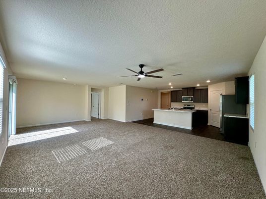 Empty room, Interior, Kitchen, Recessed Lighting
