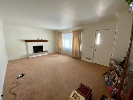 Empty room, Fireplace, Interior