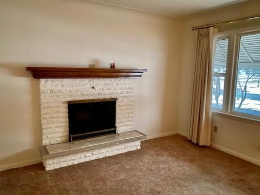 Empty room, Fireplace, Interior