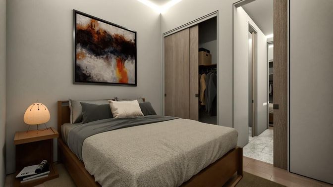 Bedroom, Interior, Wood Texture Flooring