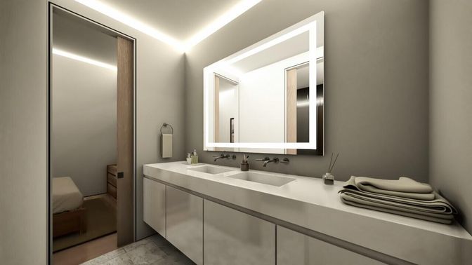 Bathroom, Dual Sink Vanities, Interior