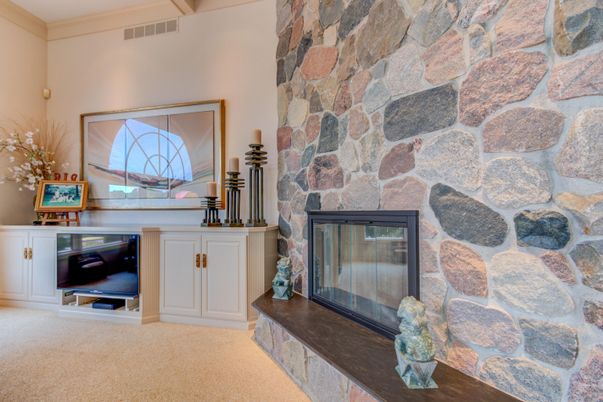 Fireplace, Interior, Stone Walls