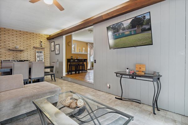 Dining room, Interior, Stone Walls, Wooden Beams
