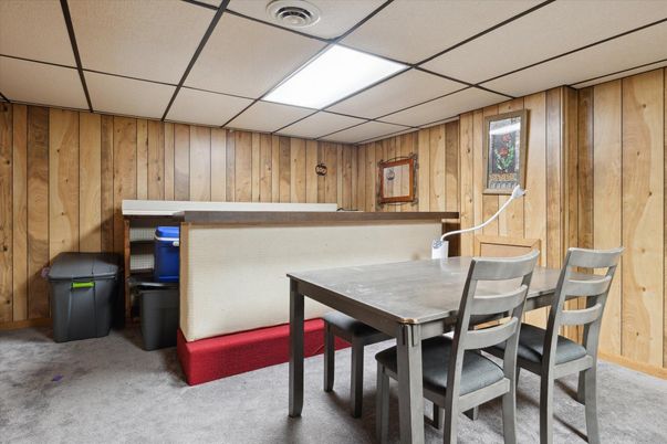 Dining room, Interior, Wooden Walls