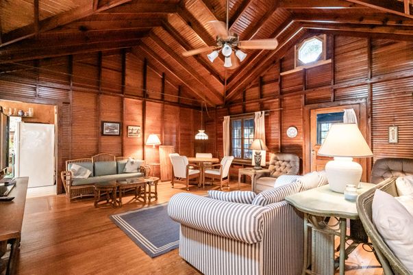 Dining room, Interior, Living room, Pendant Lights, Wooden Beams, Wooden Ceilings, Wood Texture Flooring, Wooden Walls