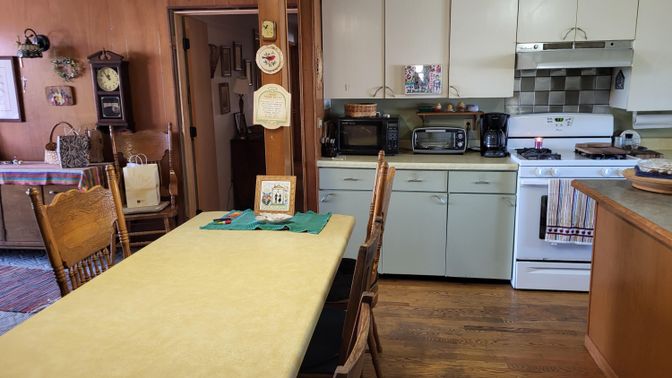 Interior, Kitchen, Wood Texture Flooring