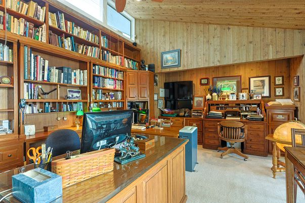 Home Office, Interior, Wooden Ceilings, Wooden Walls