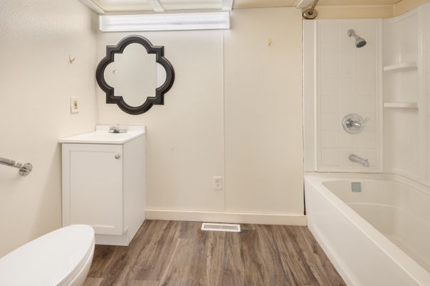 Bathroom, Interior, Wood Texture Flooring