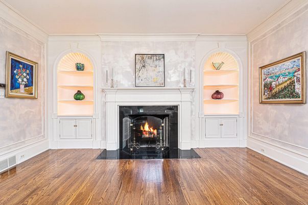 Fireplace, Interior, Wood Texture Flooring
