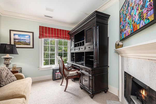 Fireplace, Home Office, Interior