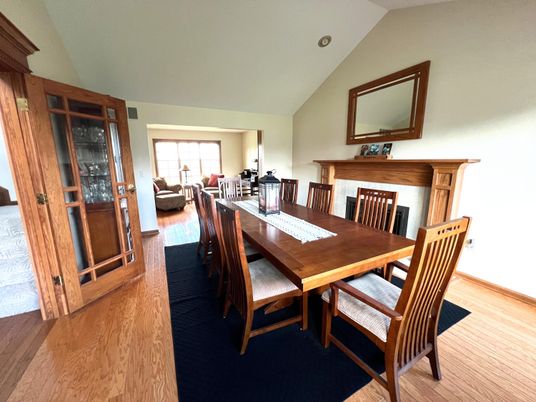 Dining room, Interior, Wood Texture Flooring