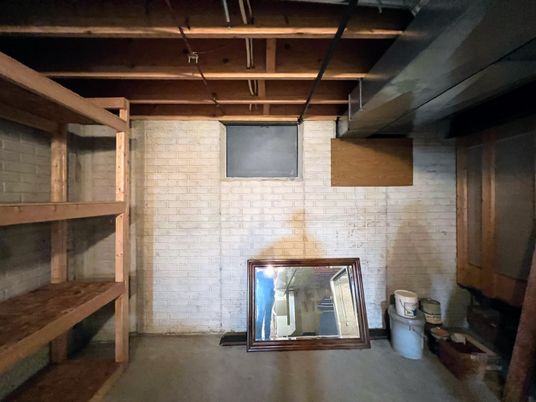 Interior, Stone Walls, Wooden Beams