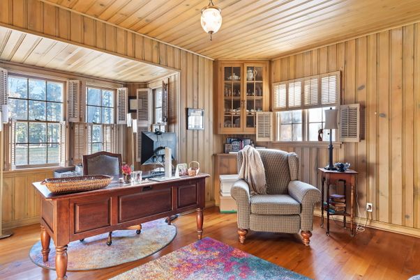 Home Office, Interior, Wooden Ceilings, Wood Texture Flooring, Wooden Walls